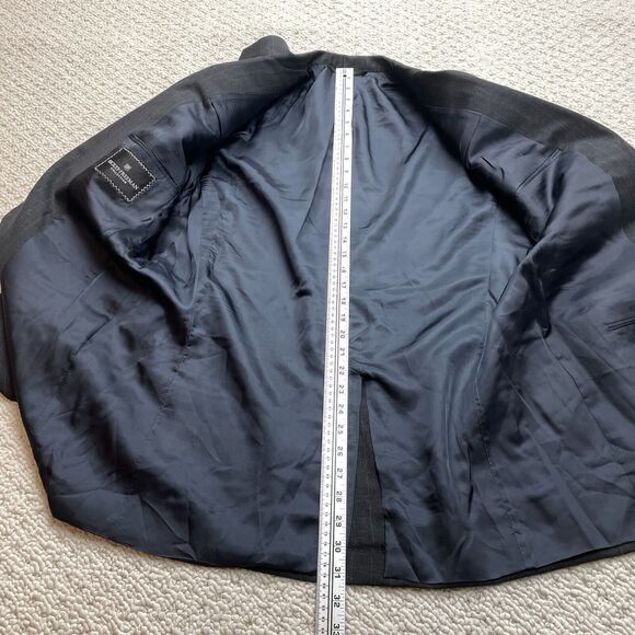 Hickey Freeman Men's 43 Blue Striped 100% Wool Boardroom Suit Jacket Blazer - Picture 7 of 12